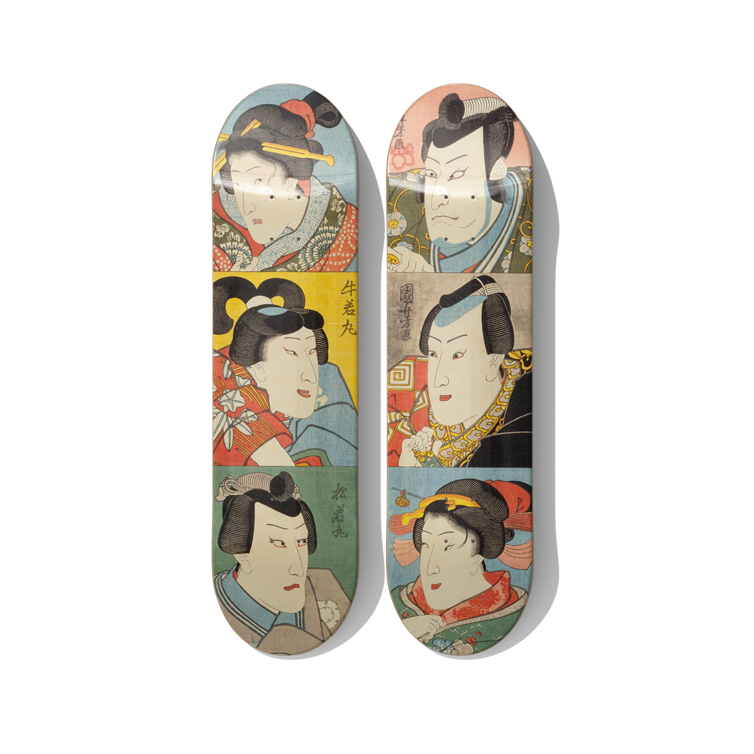 Skateboard wall art for a rented office desk setup 2026 DeckArts Berlin damage-free on a leased wall propping on a desk or shelf cool and motivating for work portable when you move office School of Athens Great Wave