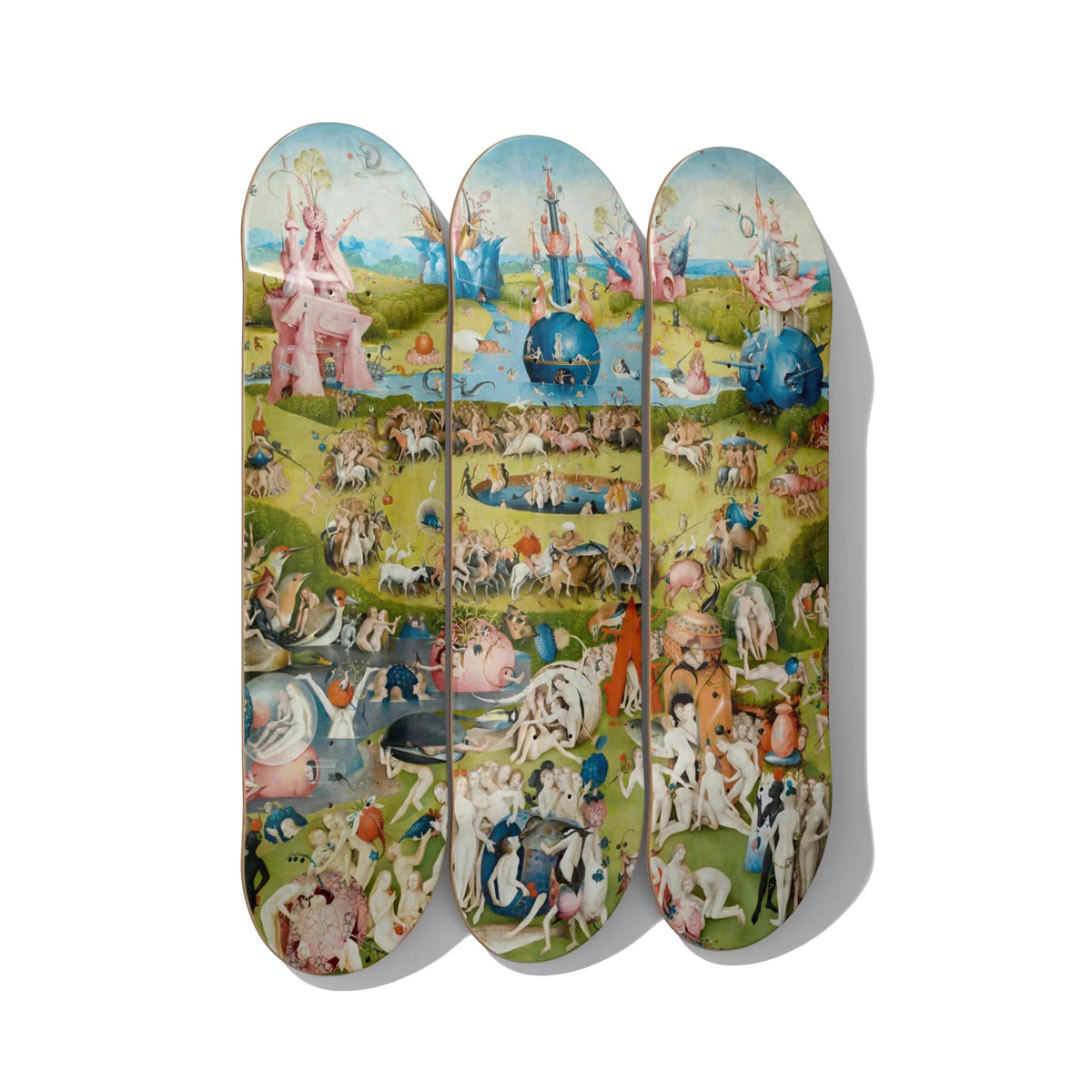 Eco-friendly sustainable skateboard wall art 2026 DeckArts Berlin renewable maple buy once 100 year archival no waste