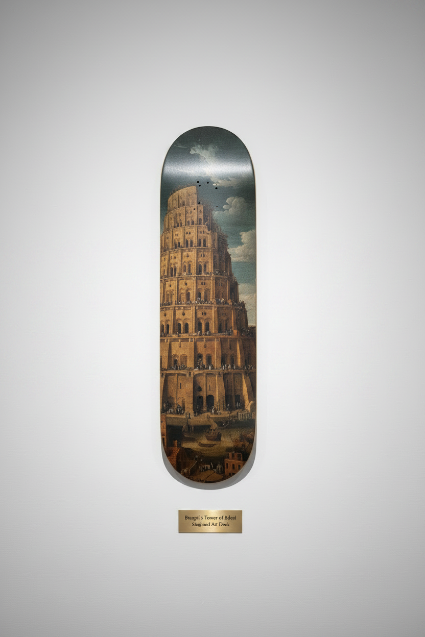 Bruegel's Tower of Babel as Skateboard Wall Art