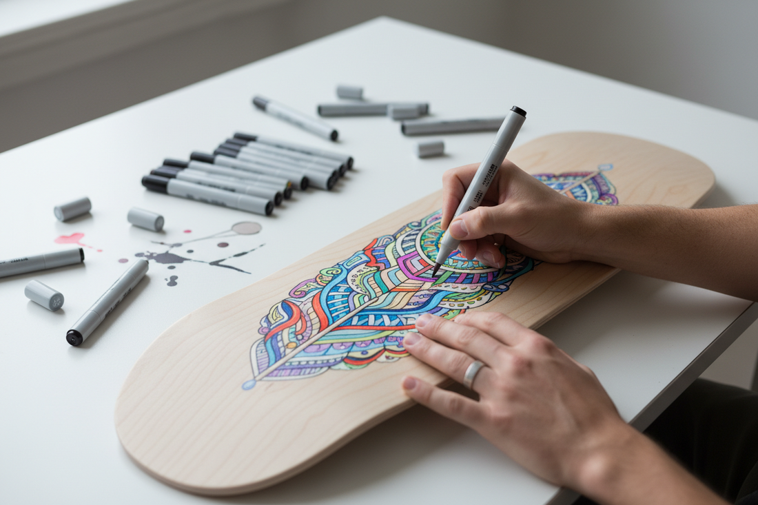 How to Create Skateboard Deck Art with Markers