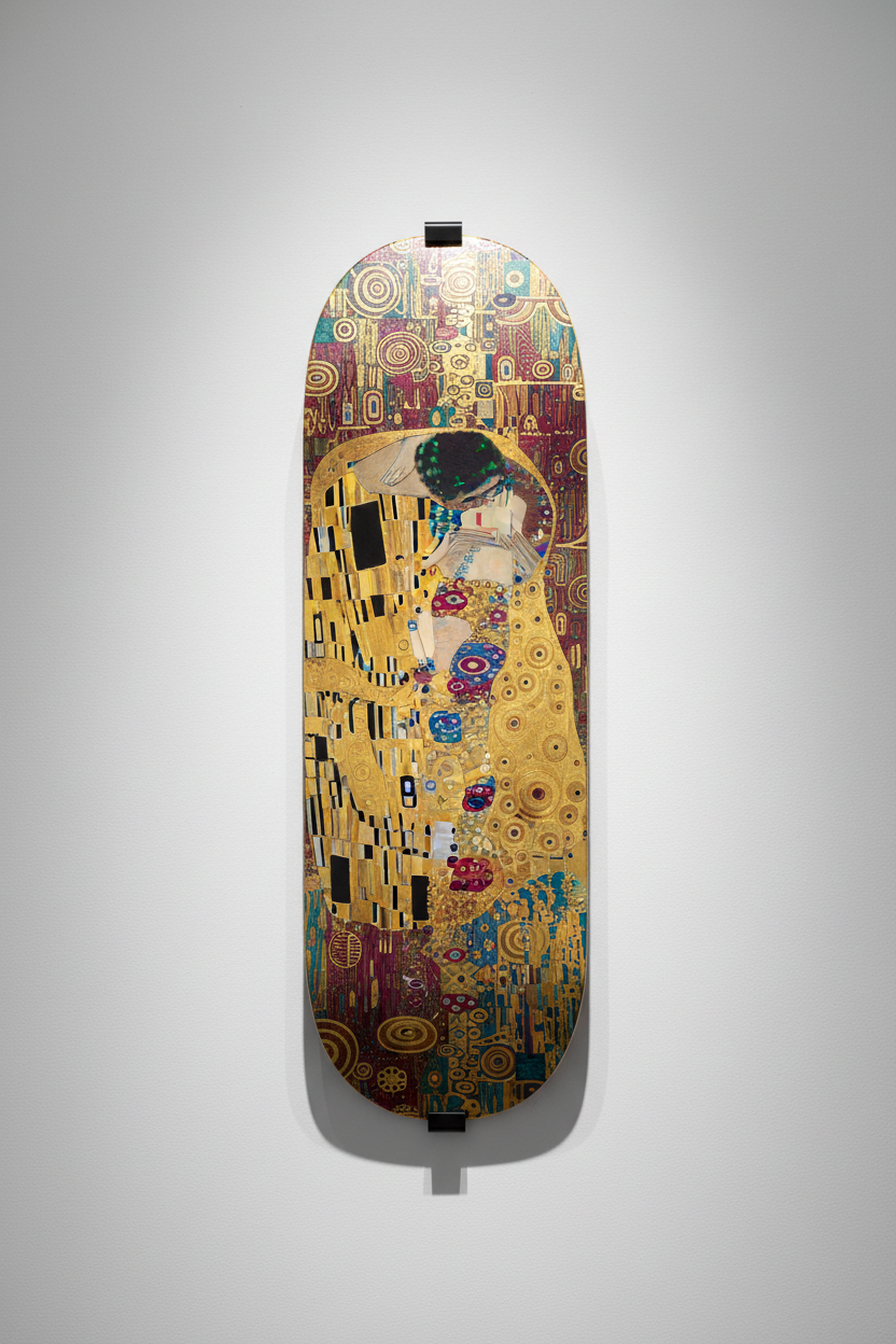 Gustav Klimt's skateboard art