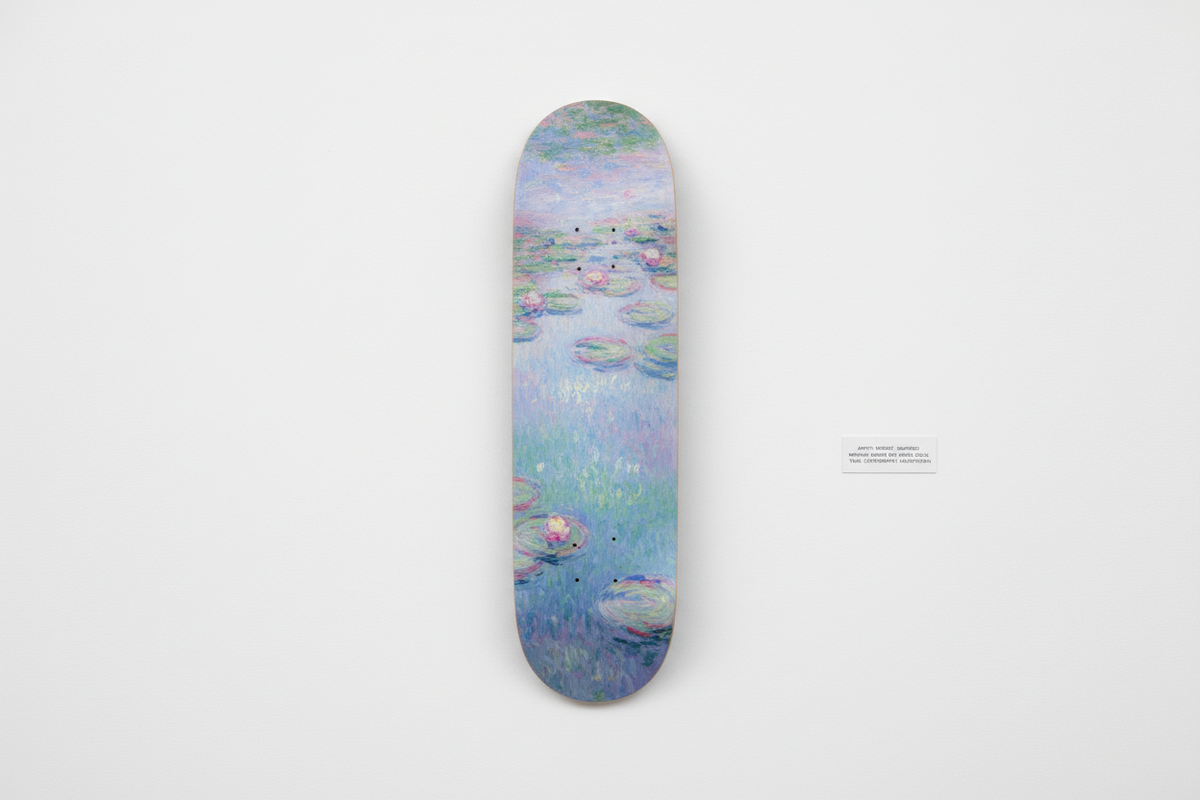  Monet Water Lilies Skateboard Art: Impressionist Wall Decor