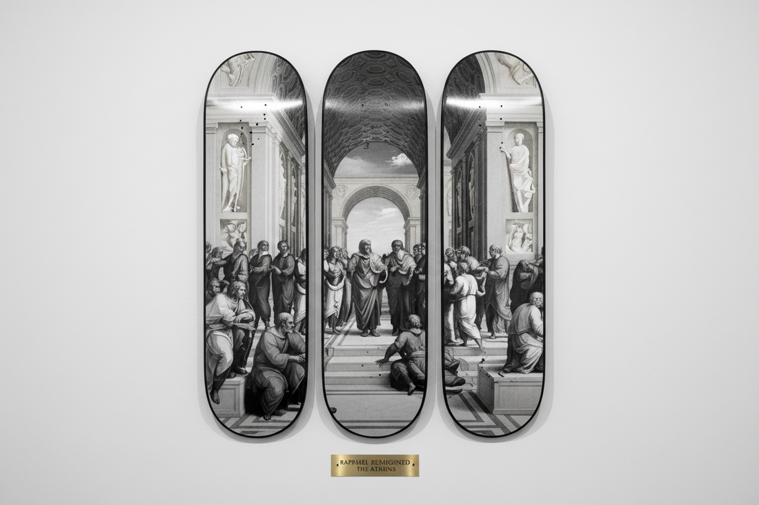 Raphael's School of Athens as Skateboard Wall Art