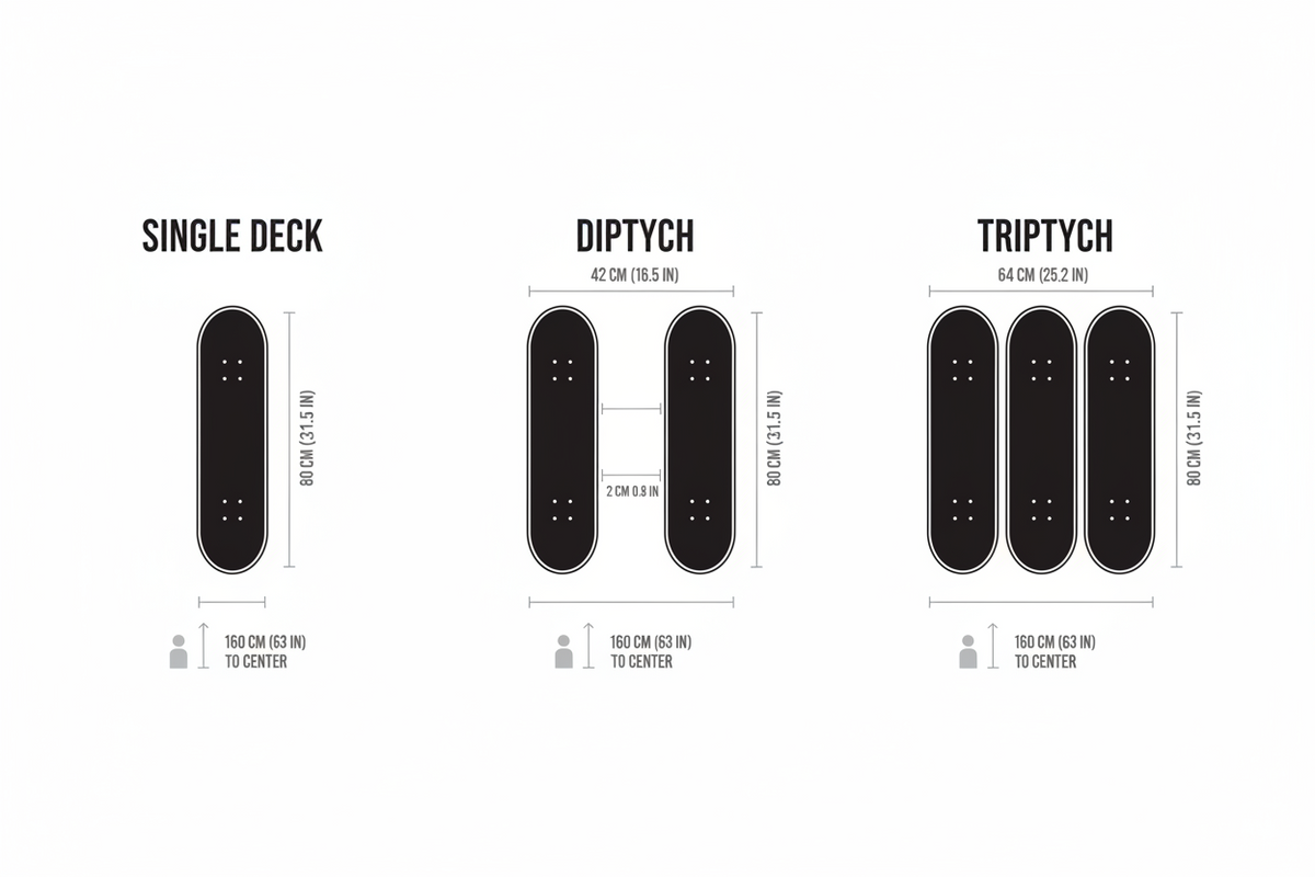  Skateboard Deck Art Size Guide for Wall Hanging