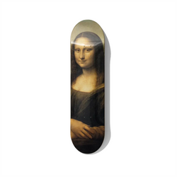 Da Vinci Mona Lisa skateboard wall art on premium Canadian maple deck