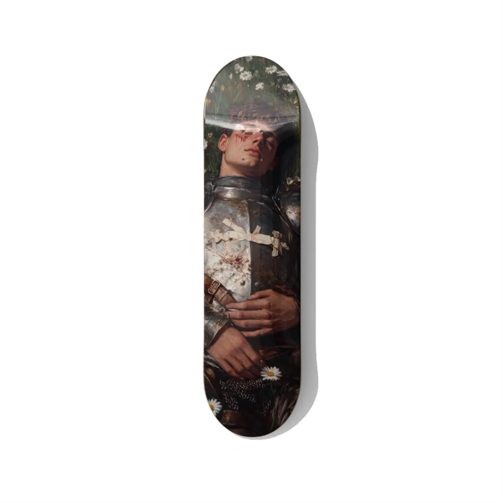 Rochegrosse's Knight of the Flowers Skateboard Wall Art - Premium Canadian Maple Deck - deckarts.com