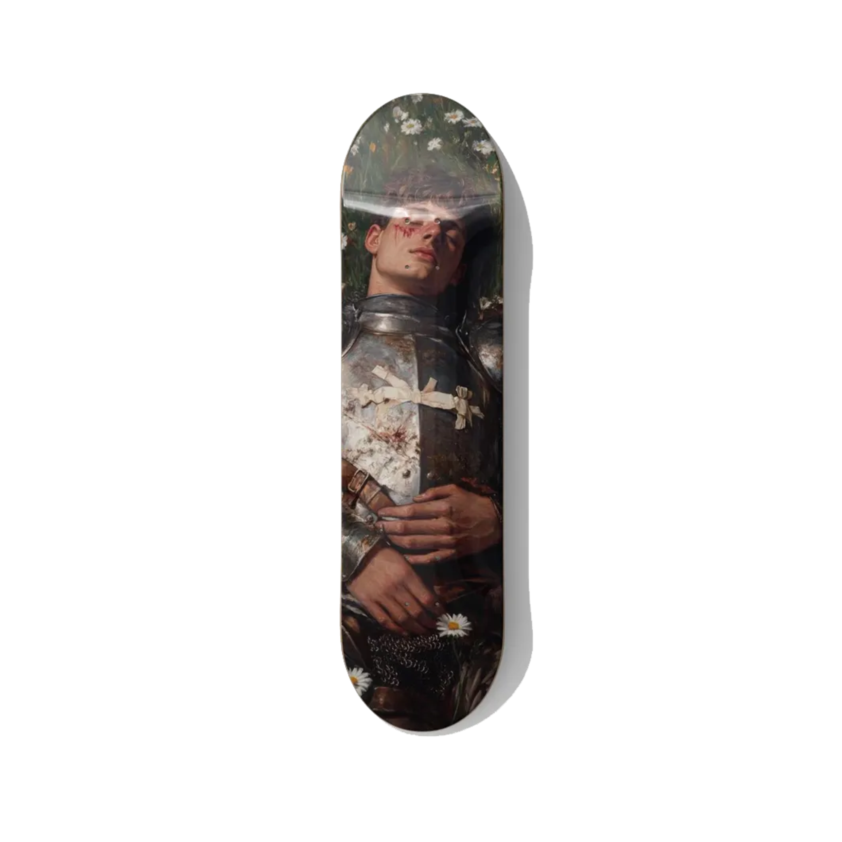 Rochegrosse's Knight of the Flowers Skateboard Wall Art - Premium Canadian Maple Deck - deckarts.com