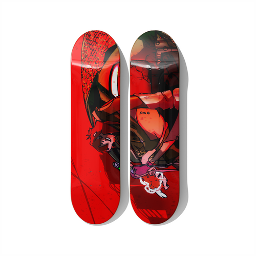 Skateboard Wall Art – Inked & Outed Diptych Set