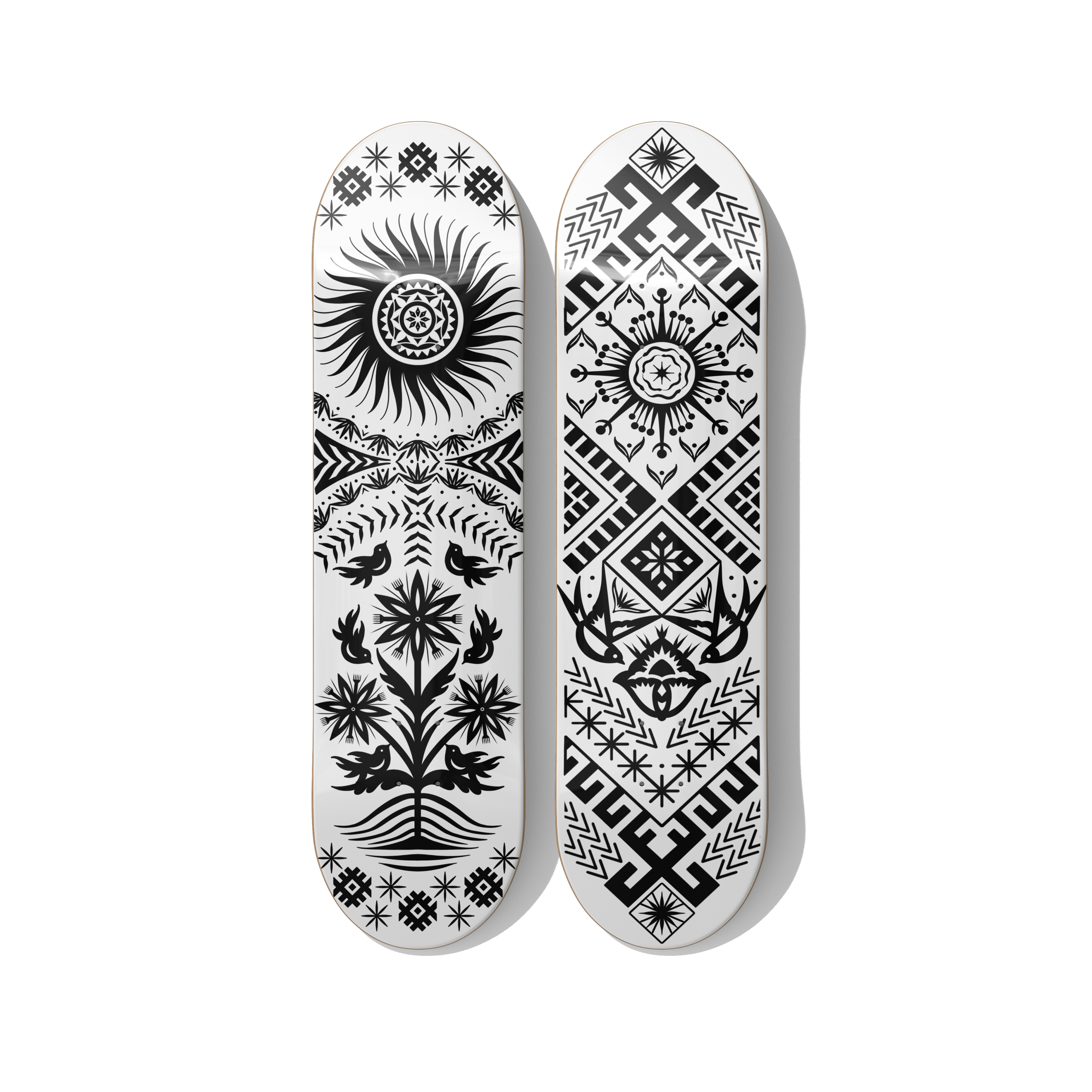 Skateboard art Baltic folklore