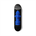 Blueprint fire hydrant blue skateboard wall art on premium Canadian maple deck