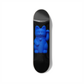 Blueprint lucky cat maneki neko blue skateboard wall art on premium Canadian maple deck