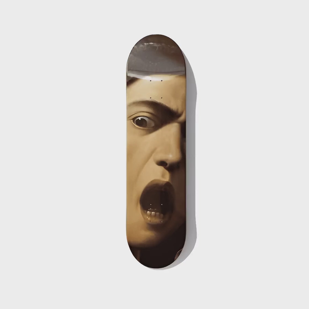 Caravaggio Medusa – Baroque Mythology Horror Skateboard Wall Art