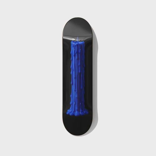 Blueprint Candle – Blue Monochrome Skateboard Wall Art